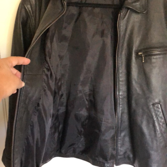 NEWPORT NEWS•Leather Moto Jacket - Picture 7 of 8